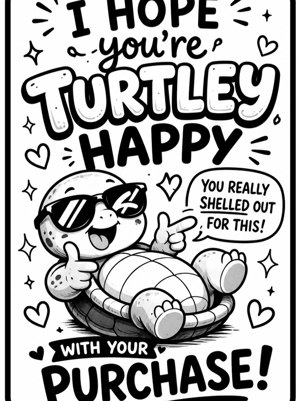 Cute Turtle 4x6 Thank You Stickers - 100ct - Picture 2 of 4